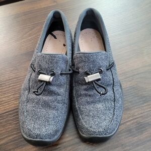 Prada Gray Wool Slip On Loafer Women's EU Size 36.5 US 6.5 Luxury Old Money